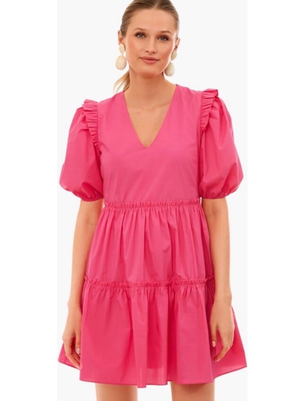 Tuckernuck Hyacinth House Fuchsia Pascale Mini Dress LARGE pink